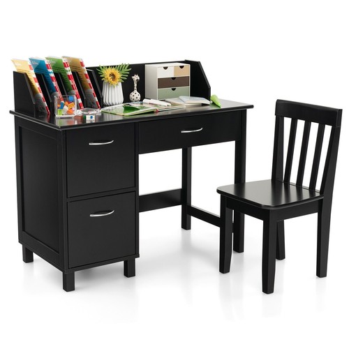 Kids desk and chair set - kids, wooden