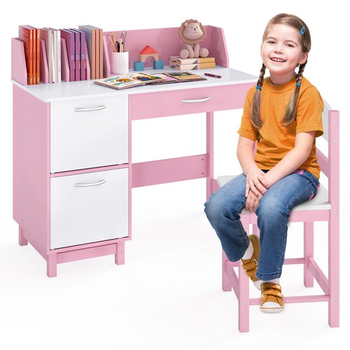 Costway kids study desk - study, and