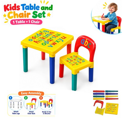 Kids abc play table - kids, chair